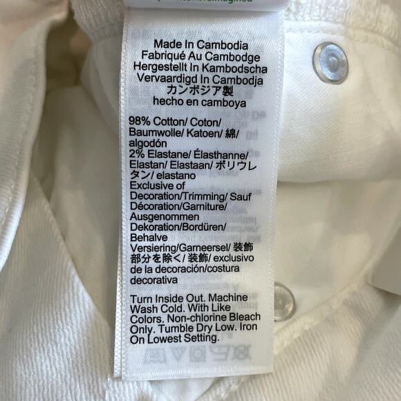 J.Crew 1996 Updated Denim Trouser Pant Wide Leg Dressy Date Trip CH679 White 24 - Picture 16 of 16